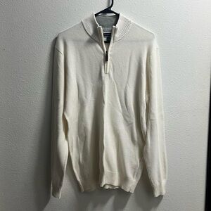 Cream quarter zip sweater